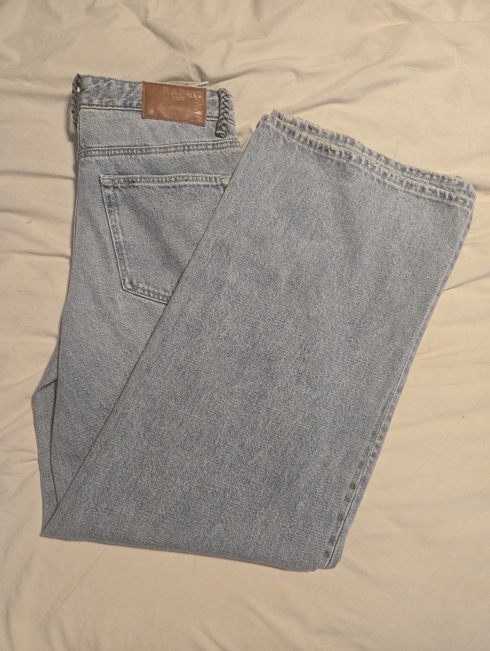 Zara Z1975 High Rise Baggy Jeans Size 27 Light Wash Wide Leg 90s Y2K
